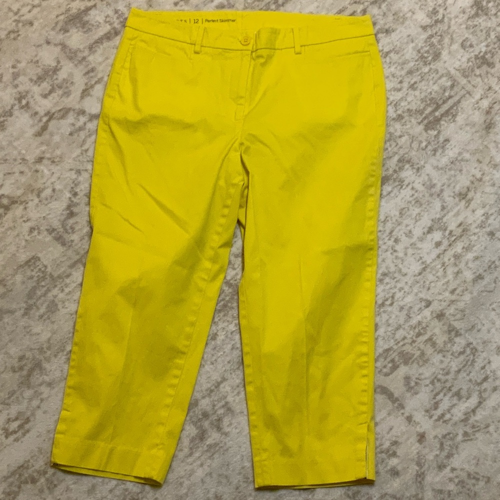 Talbots Yellow Perfect Skimmer Pants